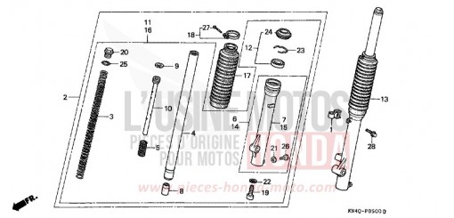 FRONT FORK XR100RY de 2000